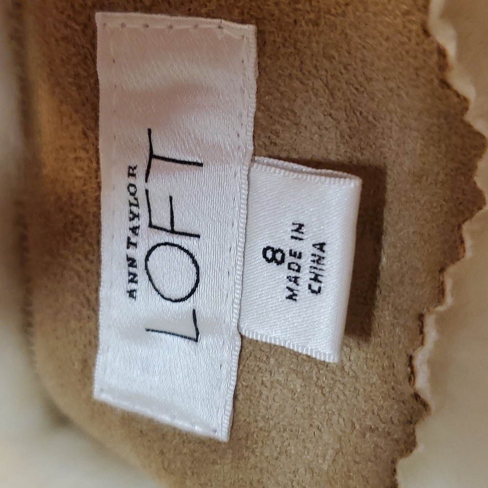 Ann Taylor Loft Faux Suede and Shearling Lined Coat - Size 8 NWOT - Picture 4 of 6